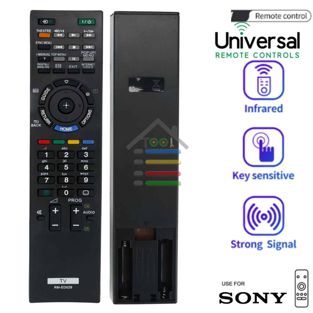 REMOTE TV SONY MULTI TABUNG  LCD LED HITAM ED029