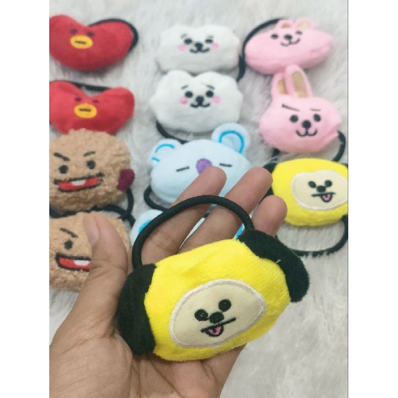 ikat rambut elastis boneka BTS / ikat rambut Korea 1 pcs