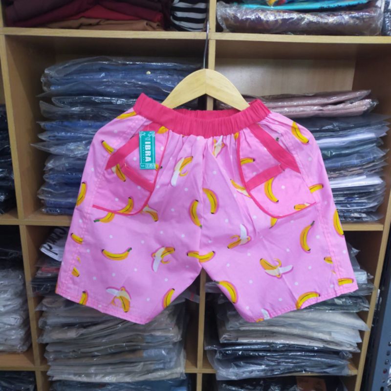 Celana pendek harian wanita - hotpants motif - kolor pendek polos cew