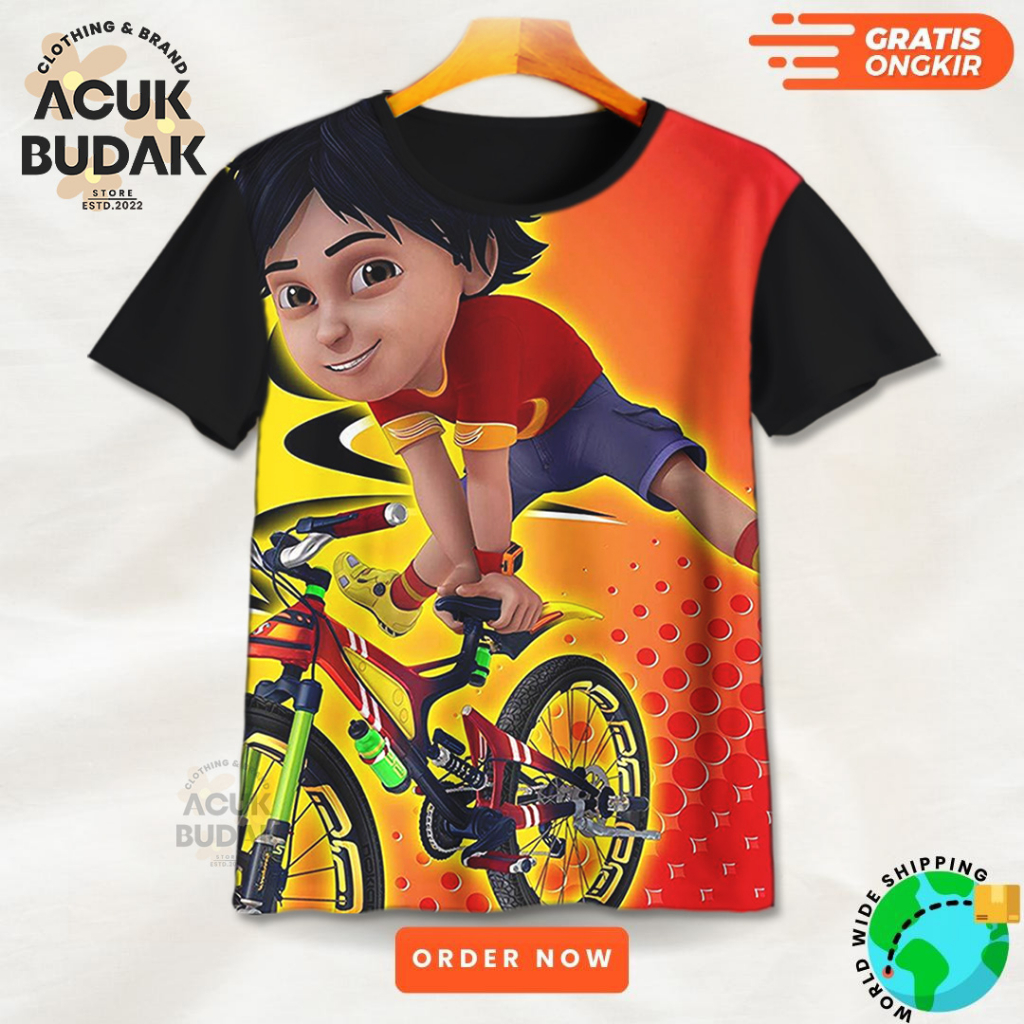 KAOS ANAK KARTUN 3D SHIVA V8 / BAJU KAOS ANAK DISTRO KARTUN SHIVA - ACUK BUDAK