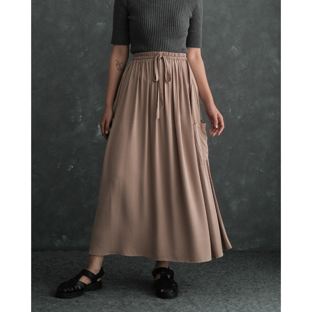 Myrubylicious LEVANA SKIRT KODE SK 2676 | SKIRT | MAXI SKIRT | ROK WANITA | ROK RAYON