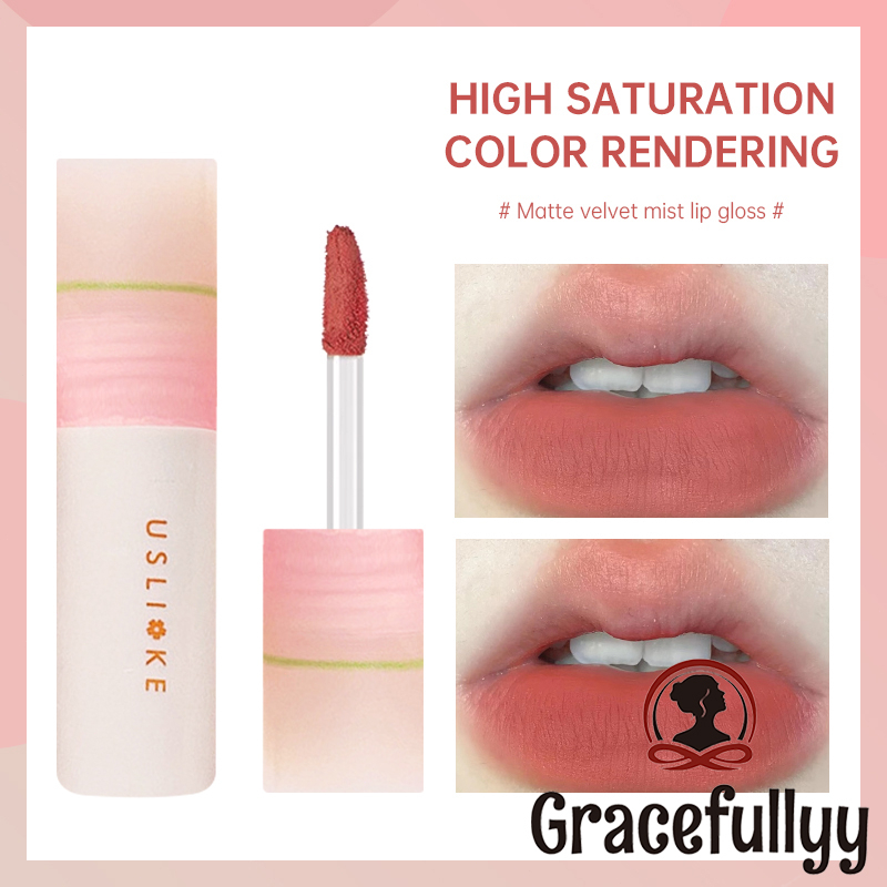 [COD]USLIKE Lipstik Lip Balm Velvet-mist Matte Tahan Air Tahan Lama Dan Tahan Lama Lip Clay/ Lip Cre