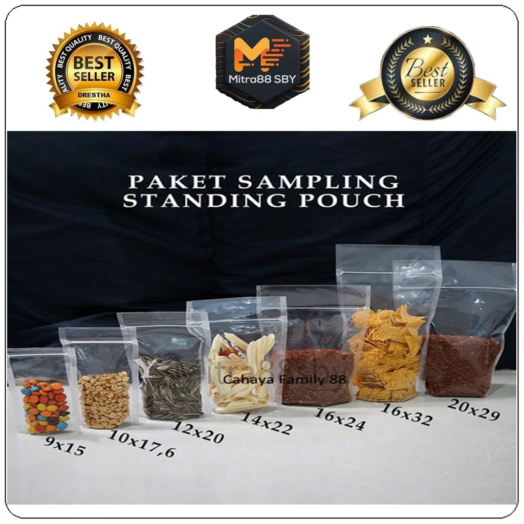 Mitra88sby Standing Pouch Double SEAL / PLASTIK KLIP UKURAN KECIL per pack isi 50pcs