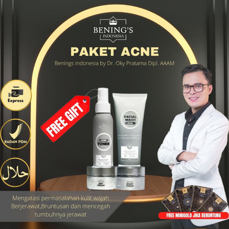 Paket Acne Bening Skincare Dr Oky Pratama | Bening's | Benings Skincare | Benings Indonesia