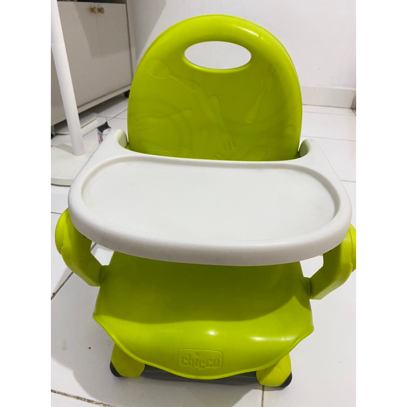 CHICCO POCKET SNACK BOOSTER SEAT - BABY CHAIR - KURSI MAKAN BAYI - HIJAU - 6bln s/d 3th - PRELOVED