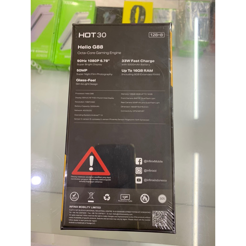 Infinix Hot 30 NFC 8-128GB /Hot 30i 8-128GB garansi resmi