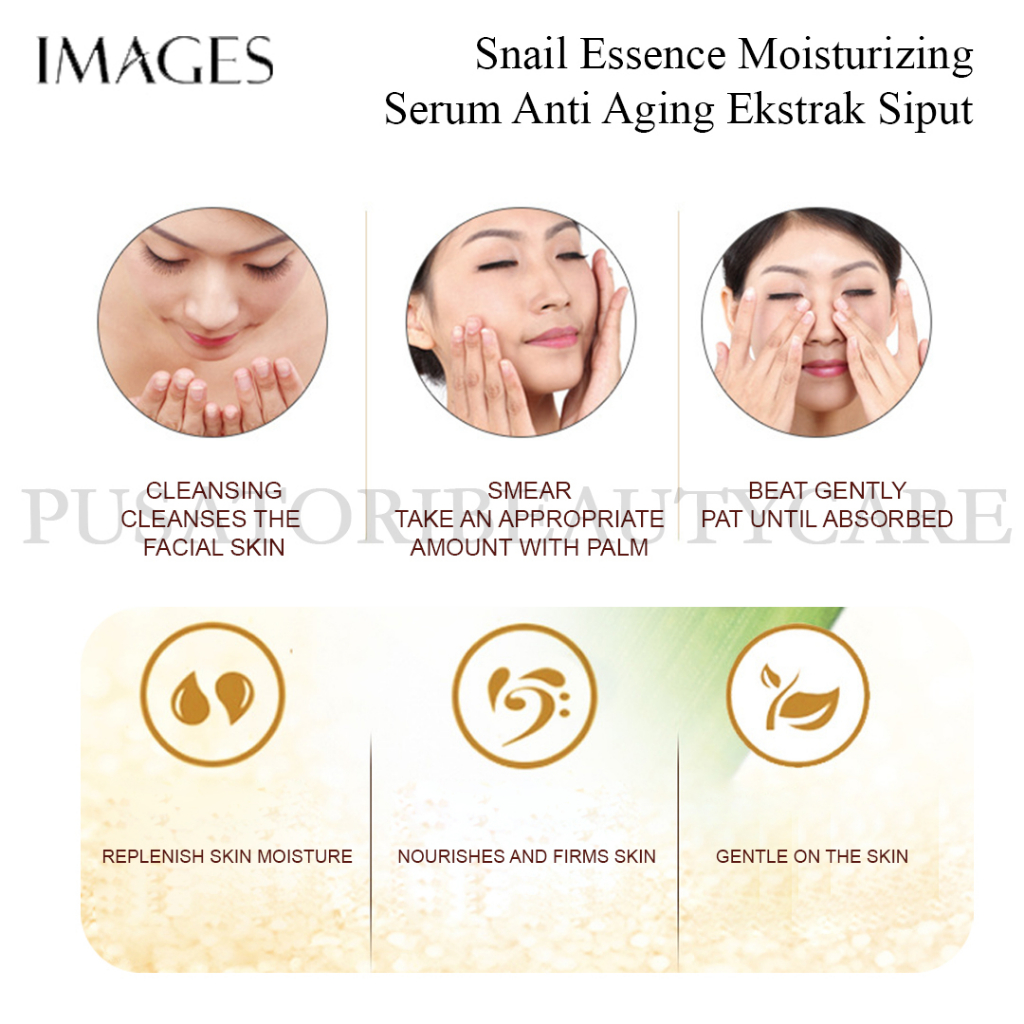 IMAGES Snail Essence Moisturizing Serum Anti Aging Ekstrak Siput