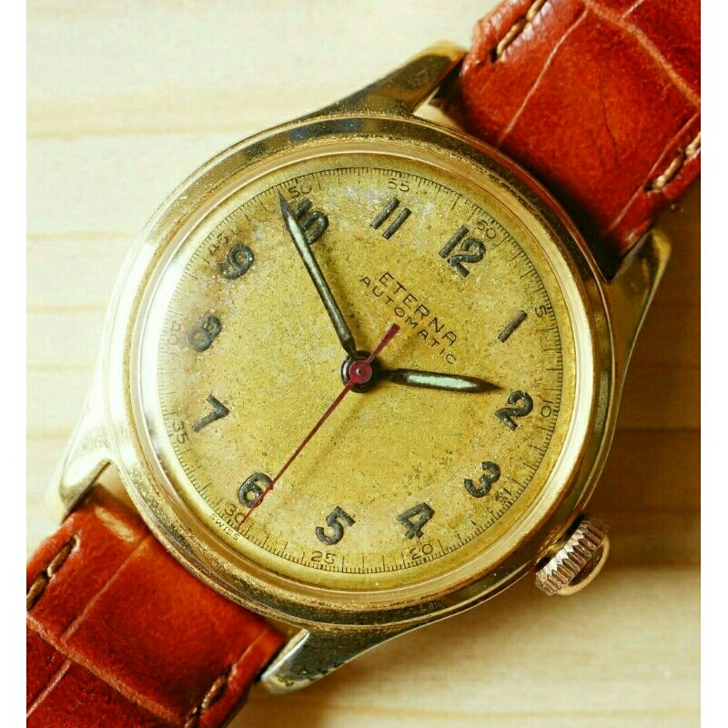 jam tangan vintage Eterna Automatic Bumper tropical dial