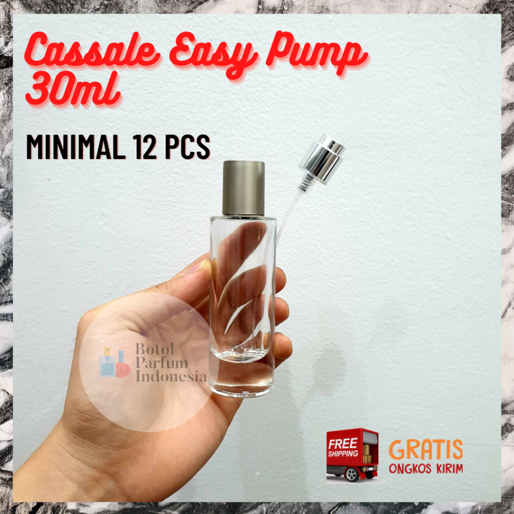 BOTOL PARFUM CASA LE 30ML EASY PUMP - BOTOL PARFUM KOSONG CASSALE - BOTOL PARFUM KACA 30ML