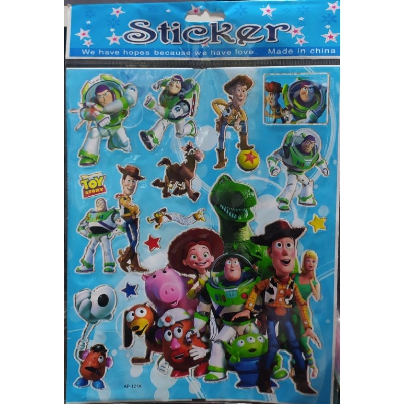 

Stiker Sticker Anak Laki - Laki Edukatif Gambar Karakter Toy Story