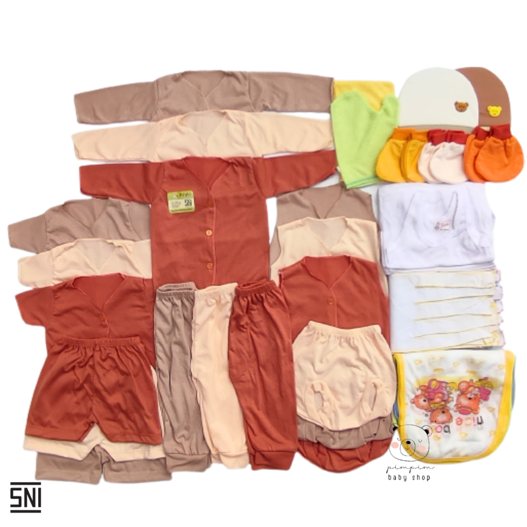 40 Pcs Paket Baju Bayi Baru Lahir LENGKAP HEMAT Paket Baju Bayi Newborn SNI Bahan Katun Halus Lembut Kado Hadia Lahiran