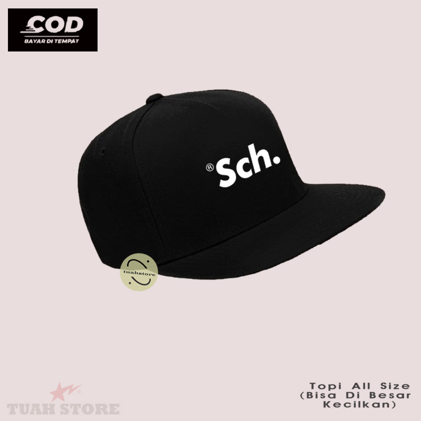 Topi Pria / Aksesoris Fashion / Topi Snapback Distro Logo SCH WHITE
