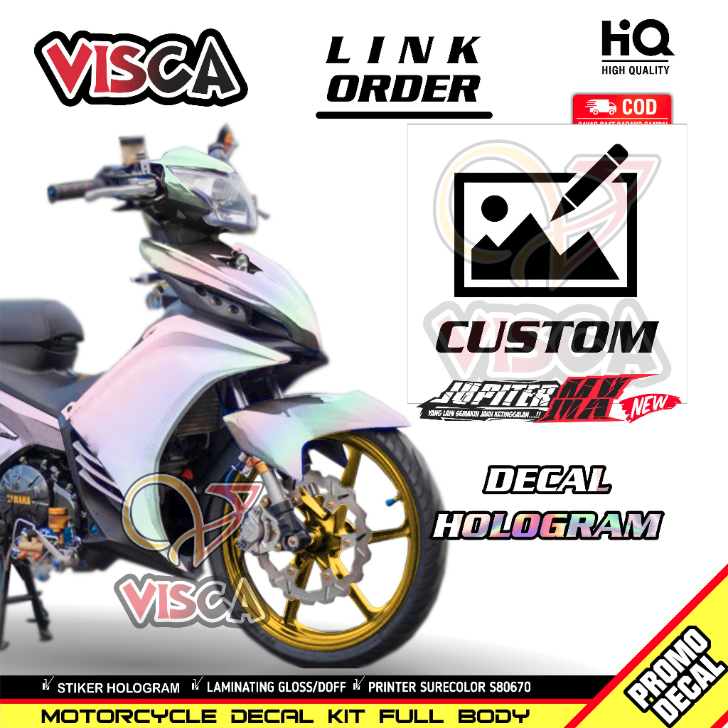 Decal Jupiter Mx 135 New Hologram Full Body - Desain Custom Suka Suka - Stiker Hologram