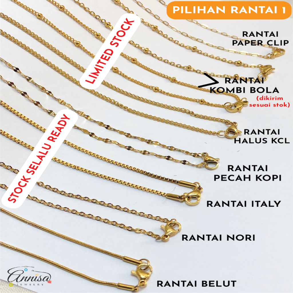 Kalung Nama model mini sara titanium fashion wanita