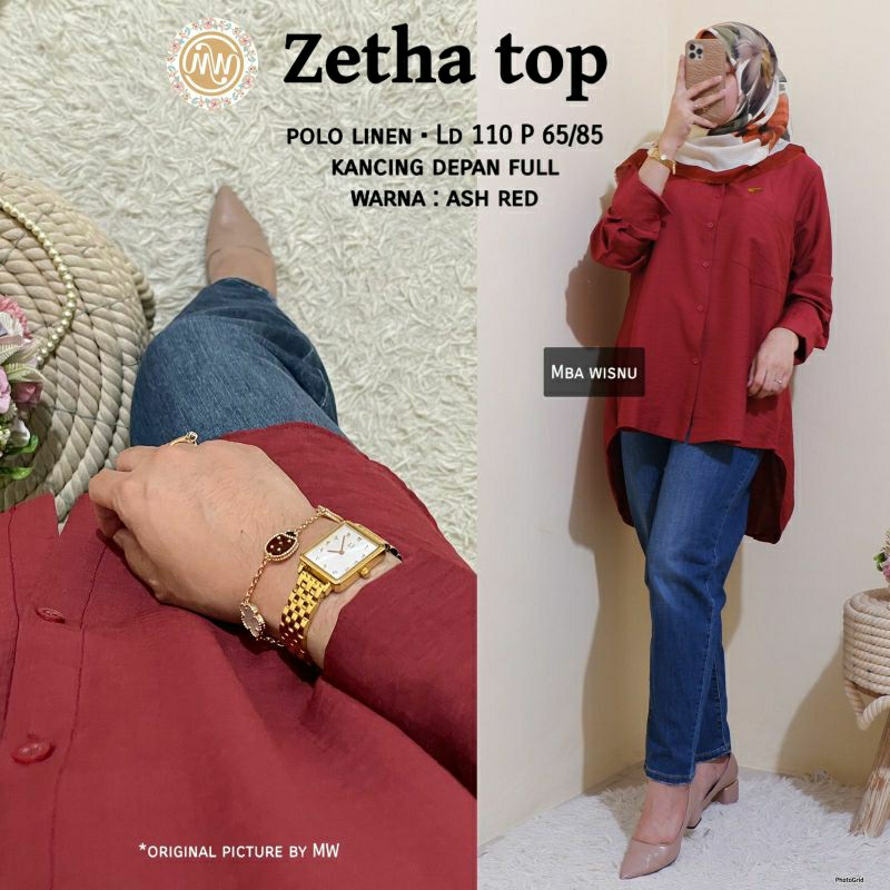 zetha top by mw || polo linen ld110 p65/85 busui friendly