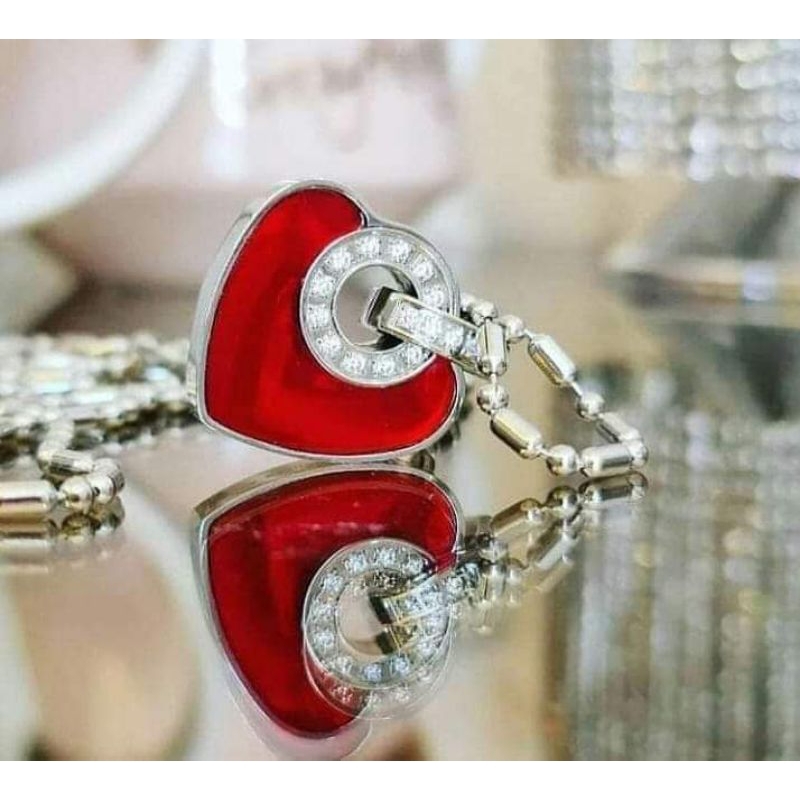 Millionaire heart red pendant