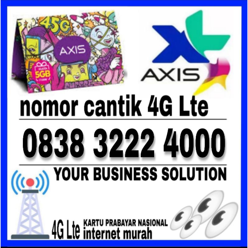 nomor cantik kartu prabayar Axis 4g LTE nomor cantik terbaik limited edition kartu prabayar nasional