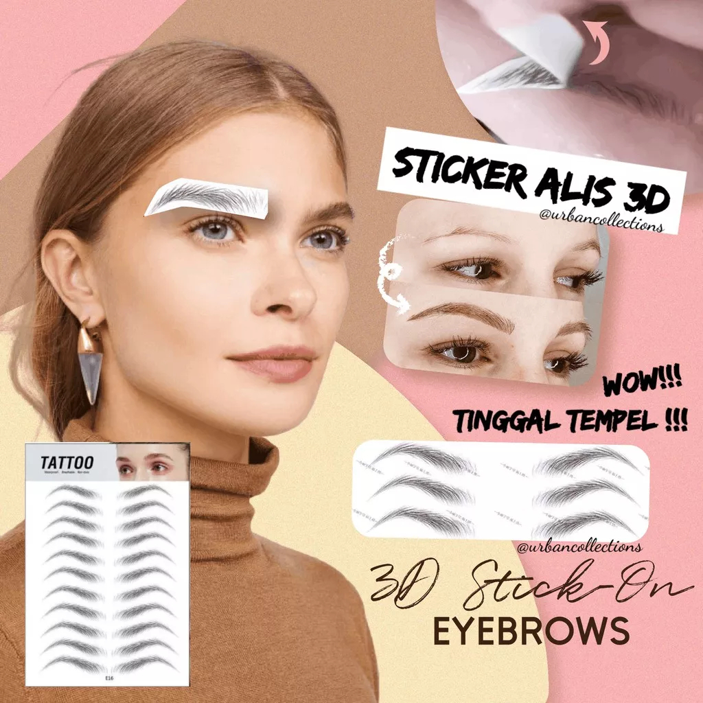 Sticker Alis Waterproof 4D Eyebrow Tattoo Alis Waterproof Eyebrow Sticker Tato Alis Stiker Alis Sulam Alis