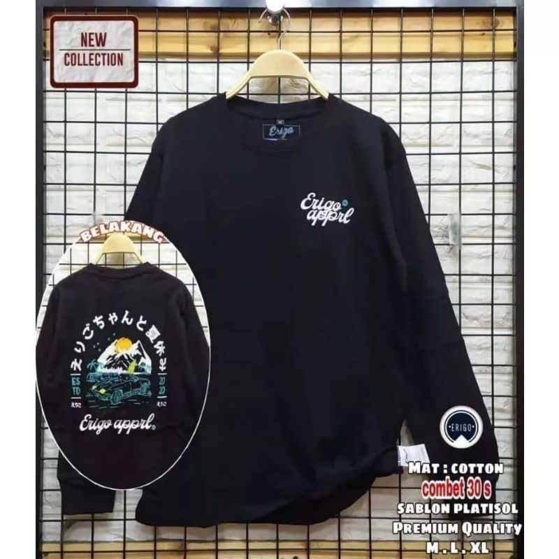 kaos distro/kaos lengan panjang/kaos erigo/kaos keren/t-shirt erigo