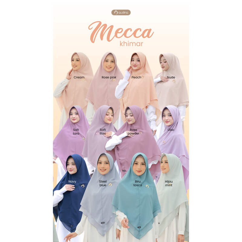 MECCA KHIMAR PET ANTEM AUDINA JILBAB HIJAB INSTAN SYARI DUA LAYER PET ANTEM SYARI MURAH CANTIK KERUD