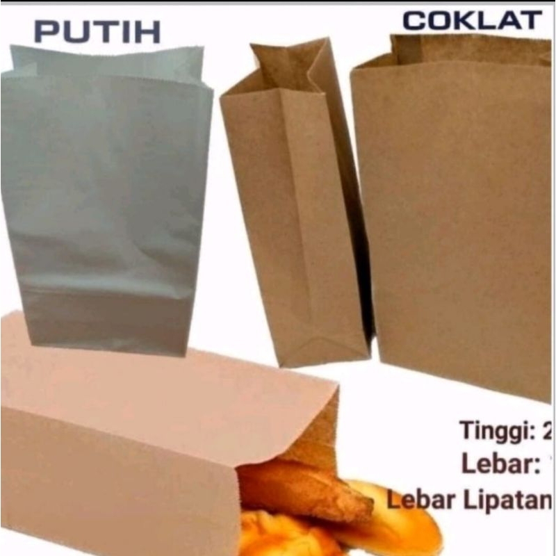 

SOSBAG PUTIH HAMBURGER, kertas ayam ciken, gorengan paperbag isi 100