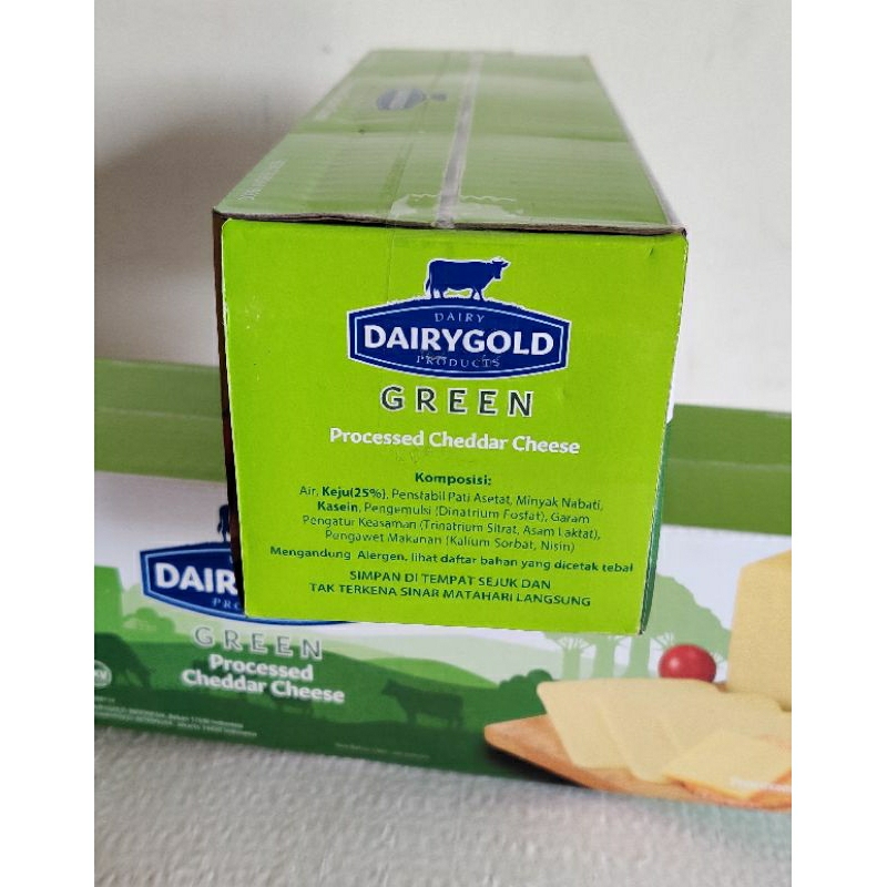 Dairygold Green Processed Cheddar Cheese Keju Balok 2kg MURAH