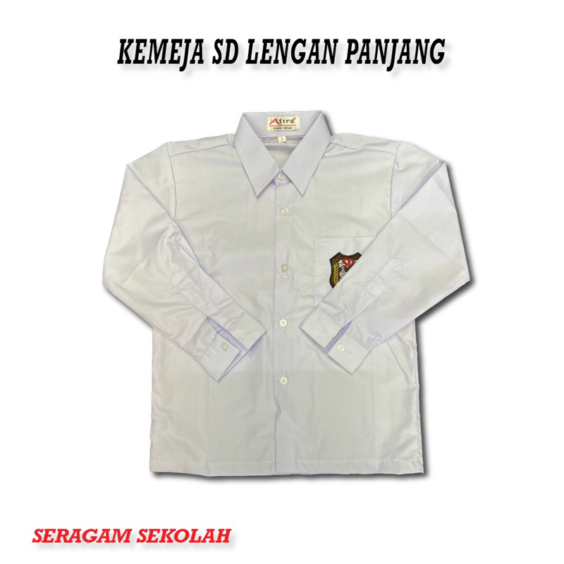 Kemeja / Baju Putih SD Anak - Lengan Panjang dan Pendek