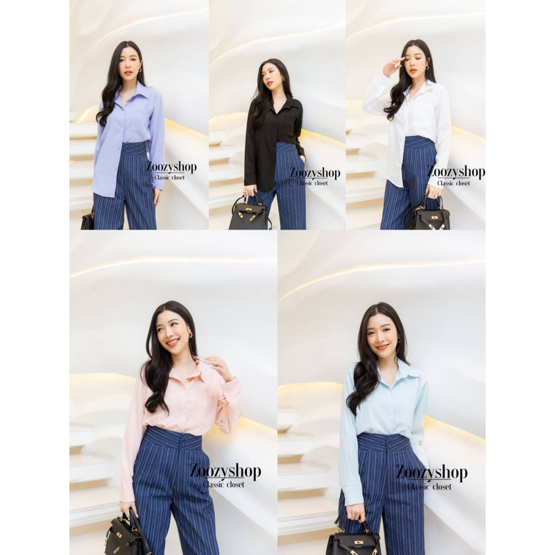 KEMEJA ZOOZY CASUAL POLOS 100% ORIGINAL IMPORT BANGKOK CODE 39