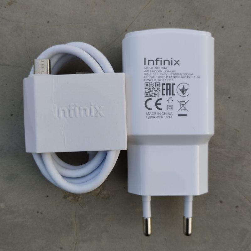 Charger Infinix 18watt Fast Charging Micro USB Original Dari Infinix