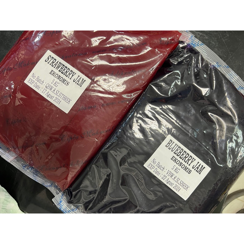 

Selai Strawberry/Blueberry 5kg / Strawberry/Blueberry Jam Ekonomis