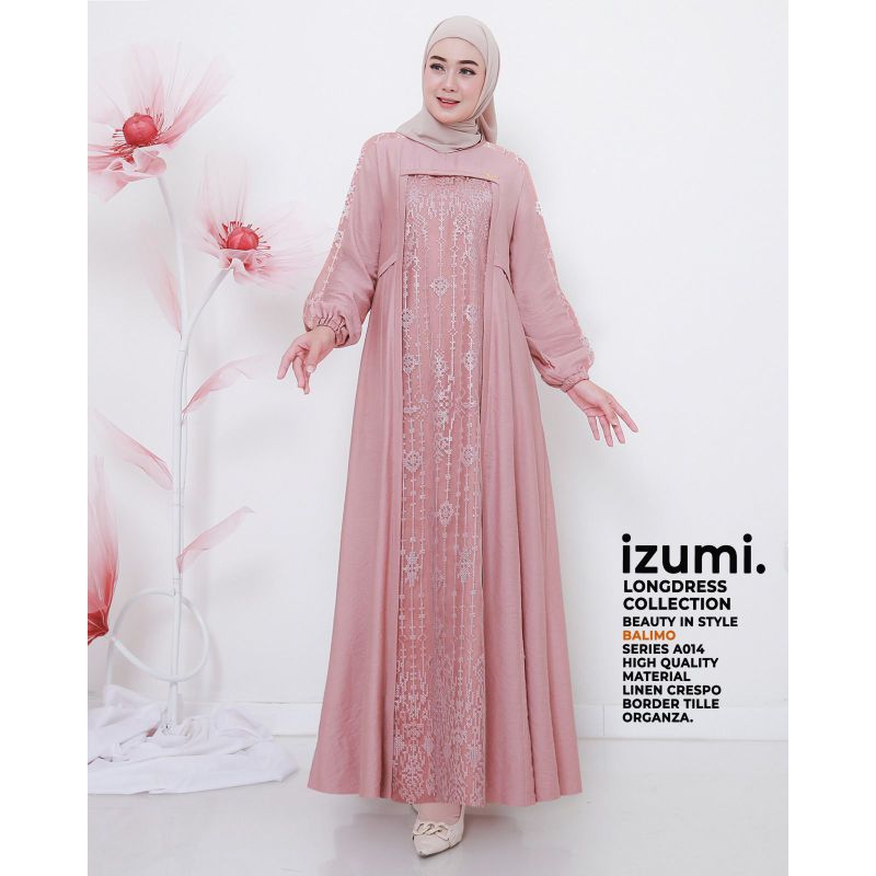 Gamis Dress Kemeja Atasan wanita Izumi Dress Terbaru by Balimo