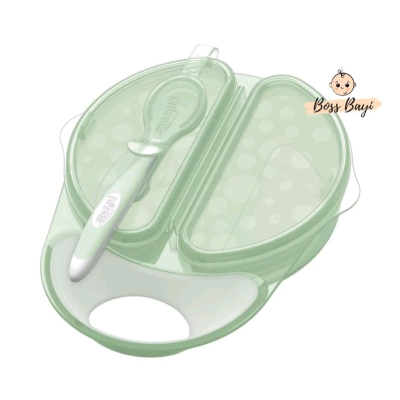 DR BROWN'S - Travel Fresh Bowl and Snap In Spoon / Tempat Makan Bayi + Sendok