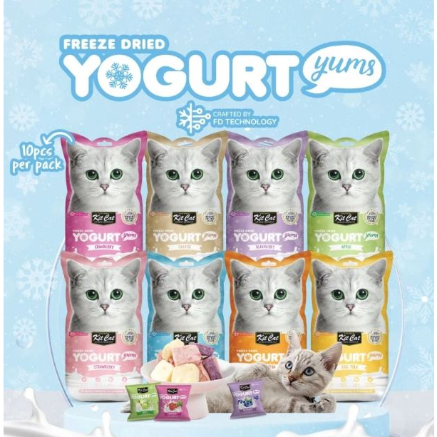 KIT CAT YOGURT YUMS per 1 PCS ECER Freeze Dried Snack Treat Kucing Cemilan Jajanan