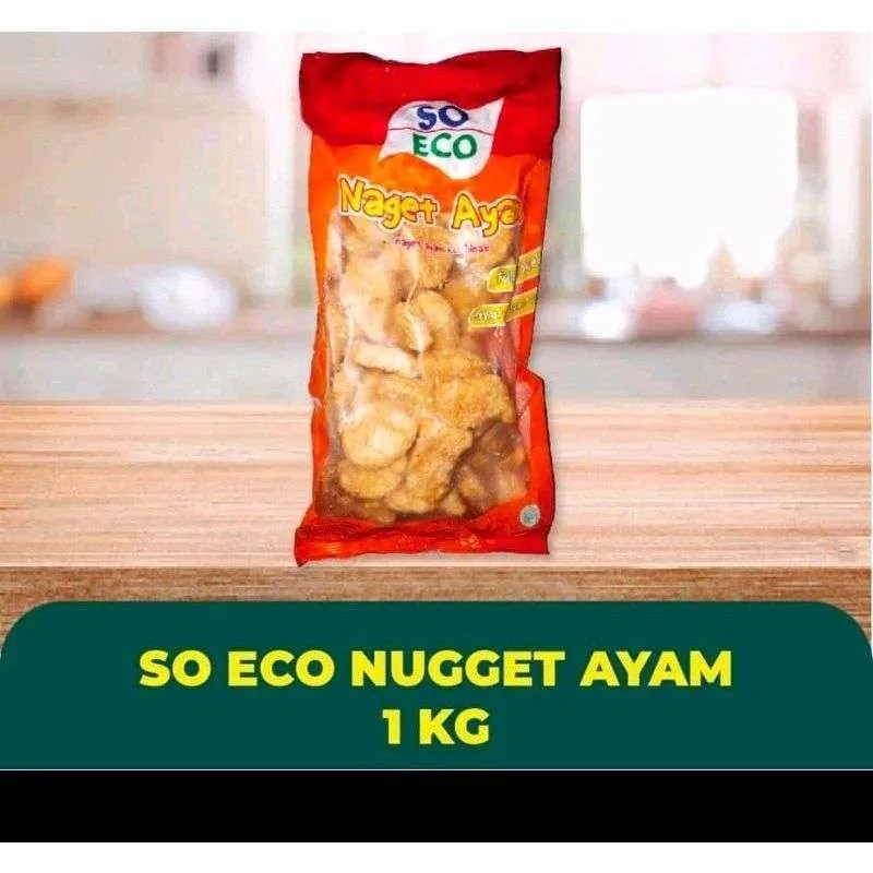 

So Eco Chicken Nugget 1kg | Nuget Ayam So Eco | So Eco Naget Ayam Halal Grosir | Naget Ayam | So Eco | Sonice | So Good