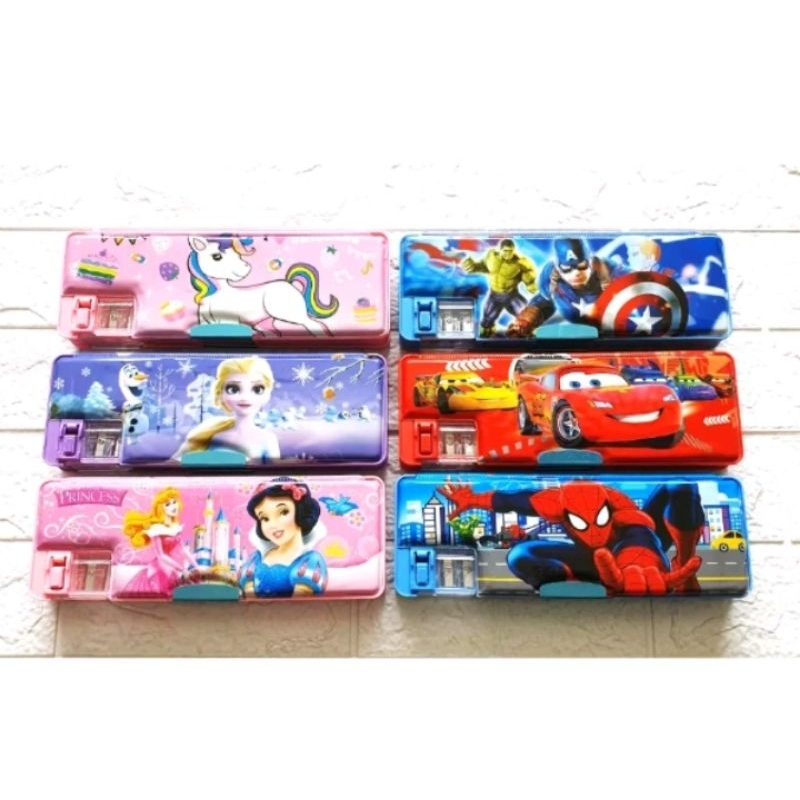 

Tempat Pensil Magnet Karakter 2 Sisi+Rautan 2 Lubang/Kotak Pensil JC-13/14