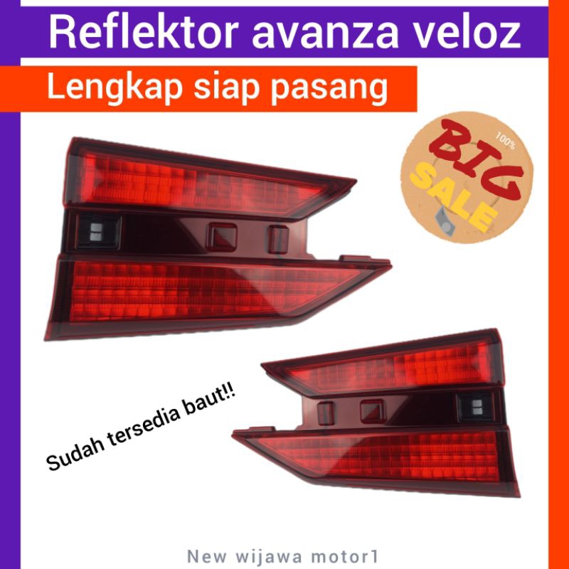 Reflektor belakang mobil AVANZA VELOZ siap pasang