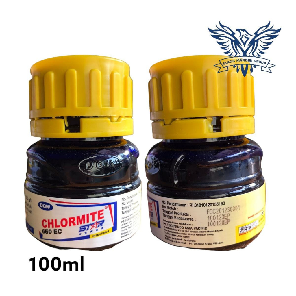 CHLORMITE STAR 650 EC 100 ML Klorpirifos 550 g/l Sipermetrin 100 g/l Insektisida Untuk Hama Penggerek Batang Ulat Grayak Pada Padi Kakao Cabai Starban