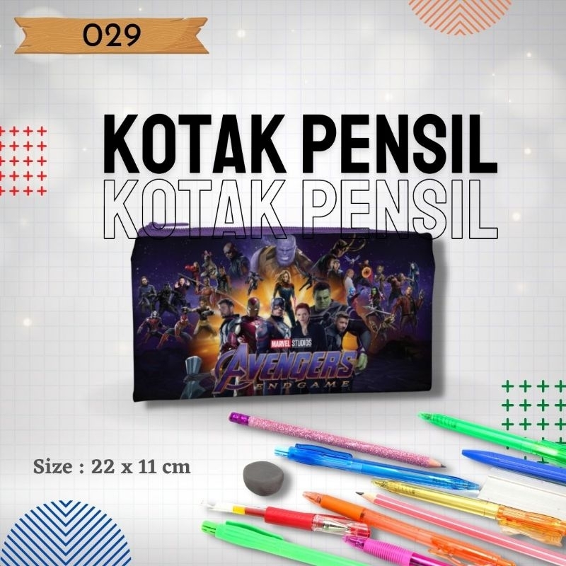 

Tempat Pencil, Pena untuk TK,SD,SMP,SMA,dan Mahasiswa Gambar Avengers 029 Serbaguna Murah Dan Kualitas Terjamin.