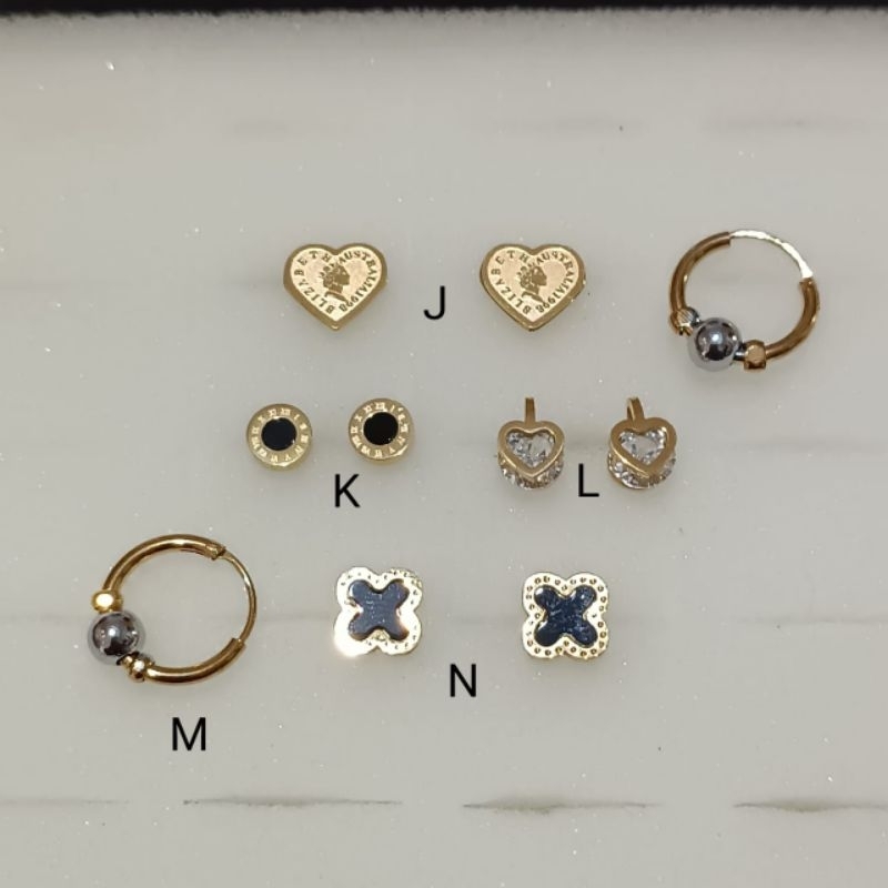 Anting Tusuk Titanium Untuk Wanita Aneka Motif Terbaru