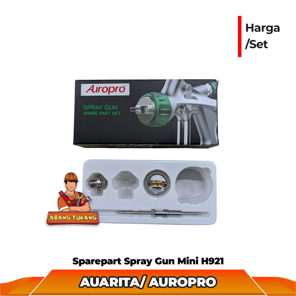 Nozzle Set Sparepart Spraygun Mini H921 HVLP 1 mm Fluid Nozzle Set