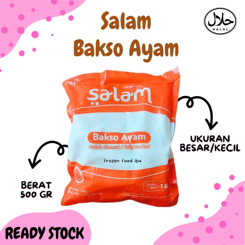 

Salam Bakso Ayam 500gr Frozen Food Banjarmasin Pentol Ayam BISA KIRIM INSTAN