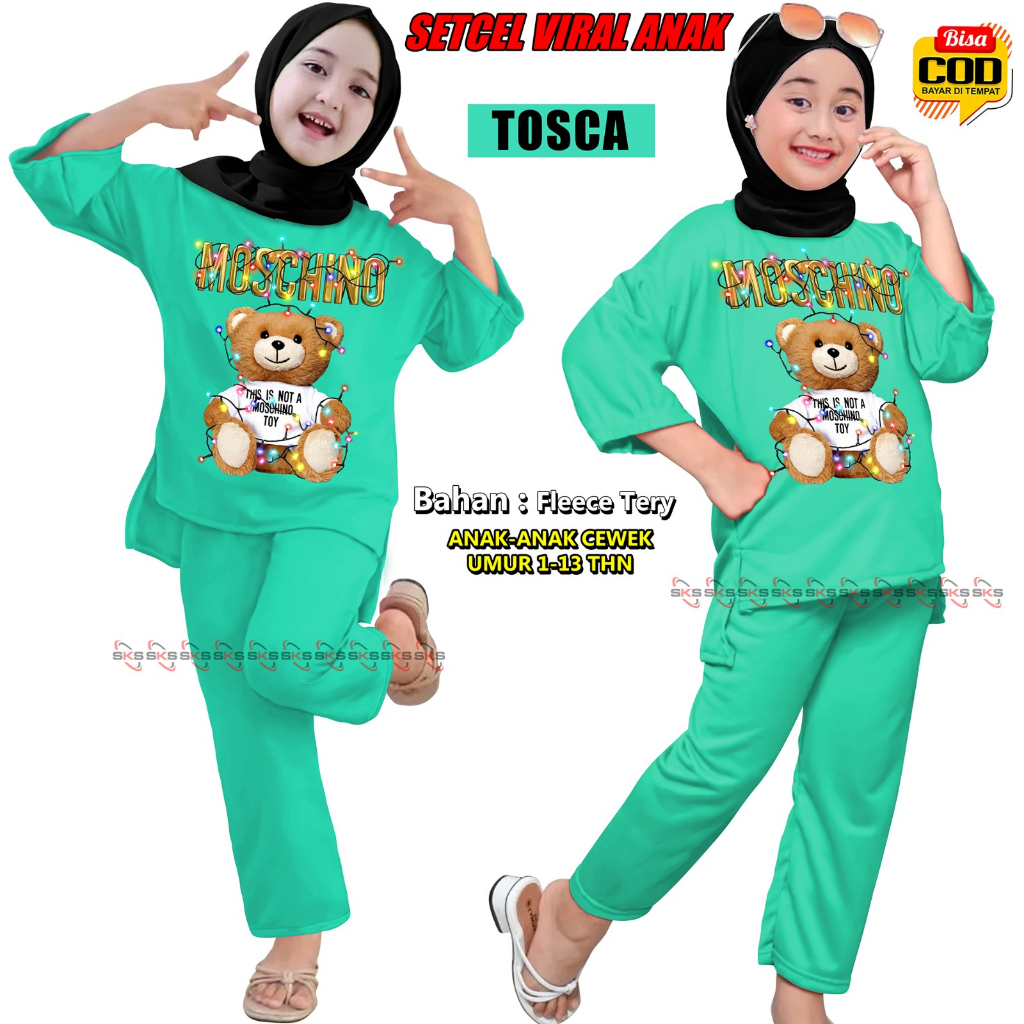 Bisa COD TM  SETCEL SLEBEW ONESET , Setelan Anak Perempuan Wanita Cewek SLEBEW cetak DTF, Baju kaos terbaru dan termurah Lengan panjang