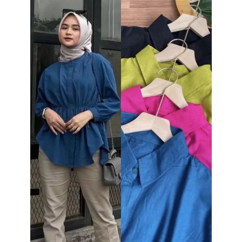 ALYA SIRT.KEMEJA WANITA SERUT.ATASAN WANITA OVER SIZE