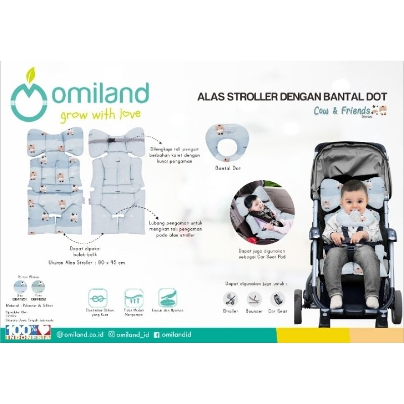 OMILAND Alas Stroller Sloth Alpaca Cow &amp; Friends Series