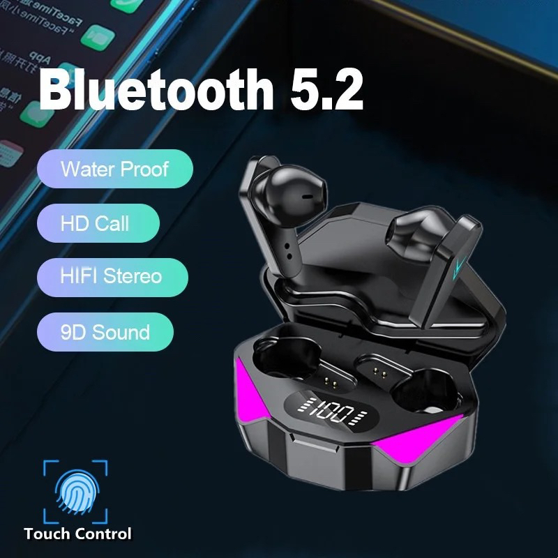 [READY] ELAVO tws gaming earphone waterproof headset wireless earbuds Hi-Fi game bluetooth noise reduction kedap suara