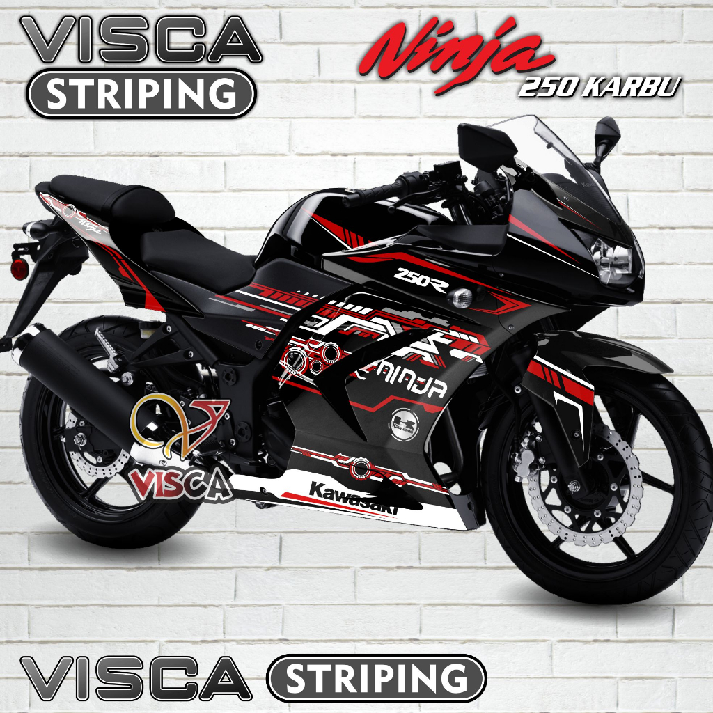 Decal Ninja 250 Karbu Full Body - Stiker Ninja 250 Karbu Full Body - Dekal Ninja 250 Karbu Full Body