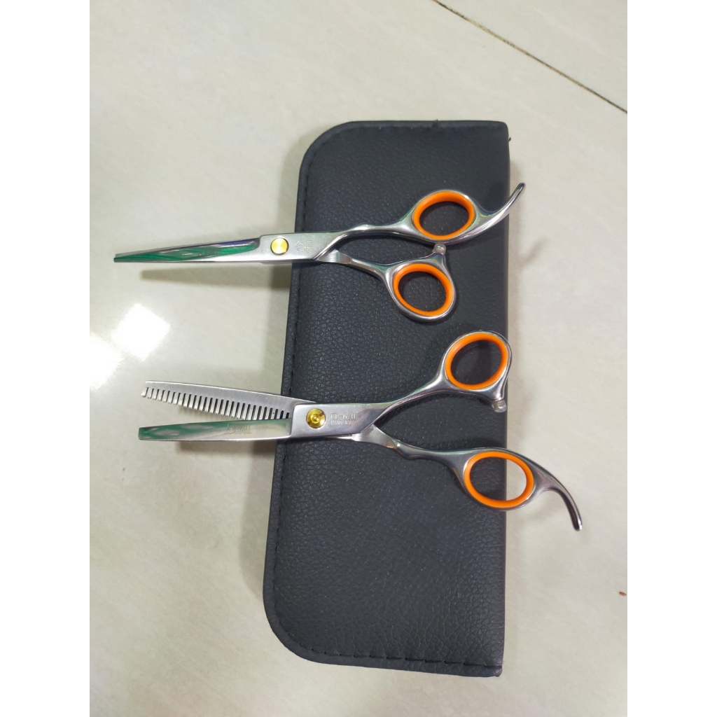 gunting potong dan sasak/zigzag rambut merek joewell