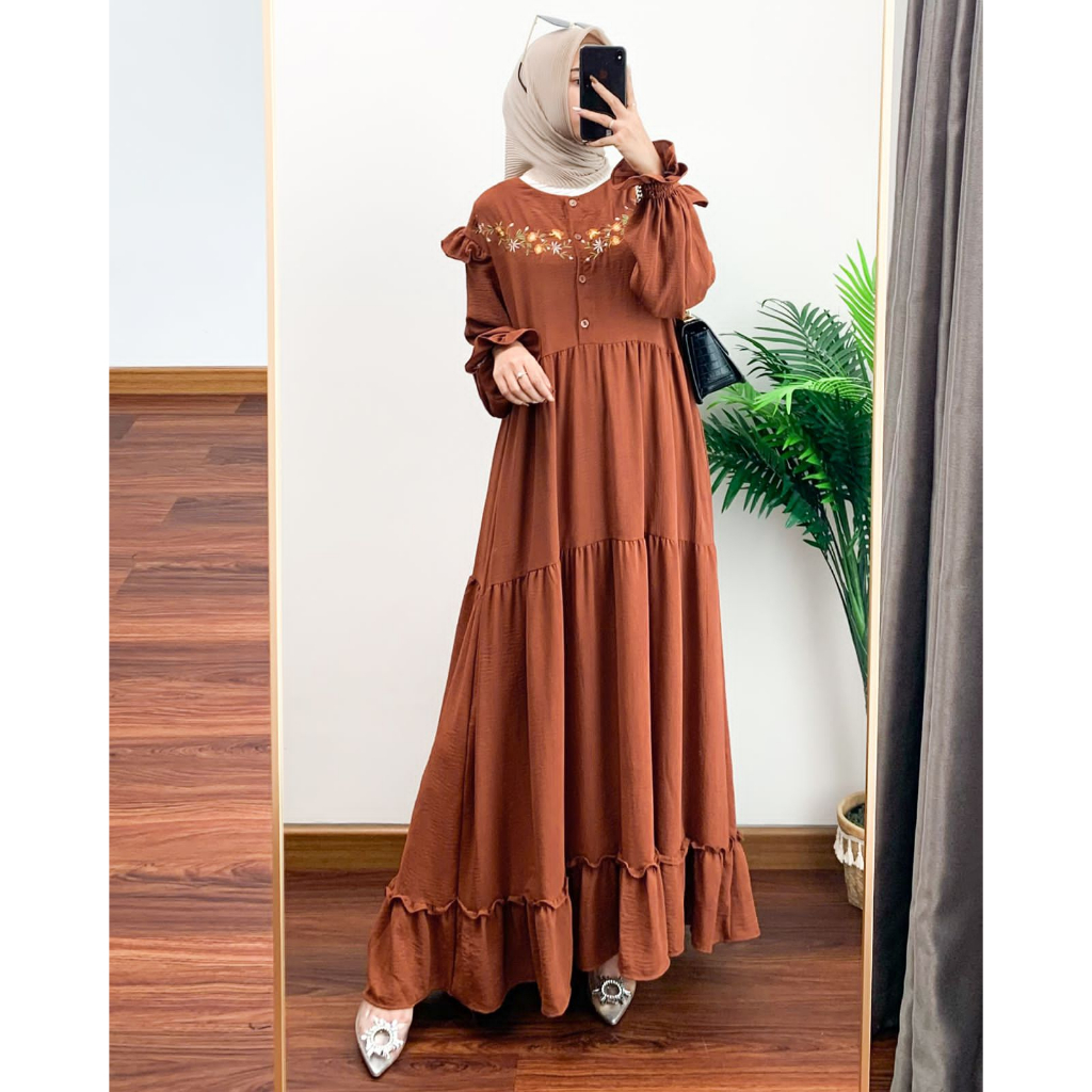 Nabila dress - dress busui / dress busui kekinian / dress busui frendly / dress busui jumbo / dress busui kondangan / dress busui kekinian korea / dress busui lebaran