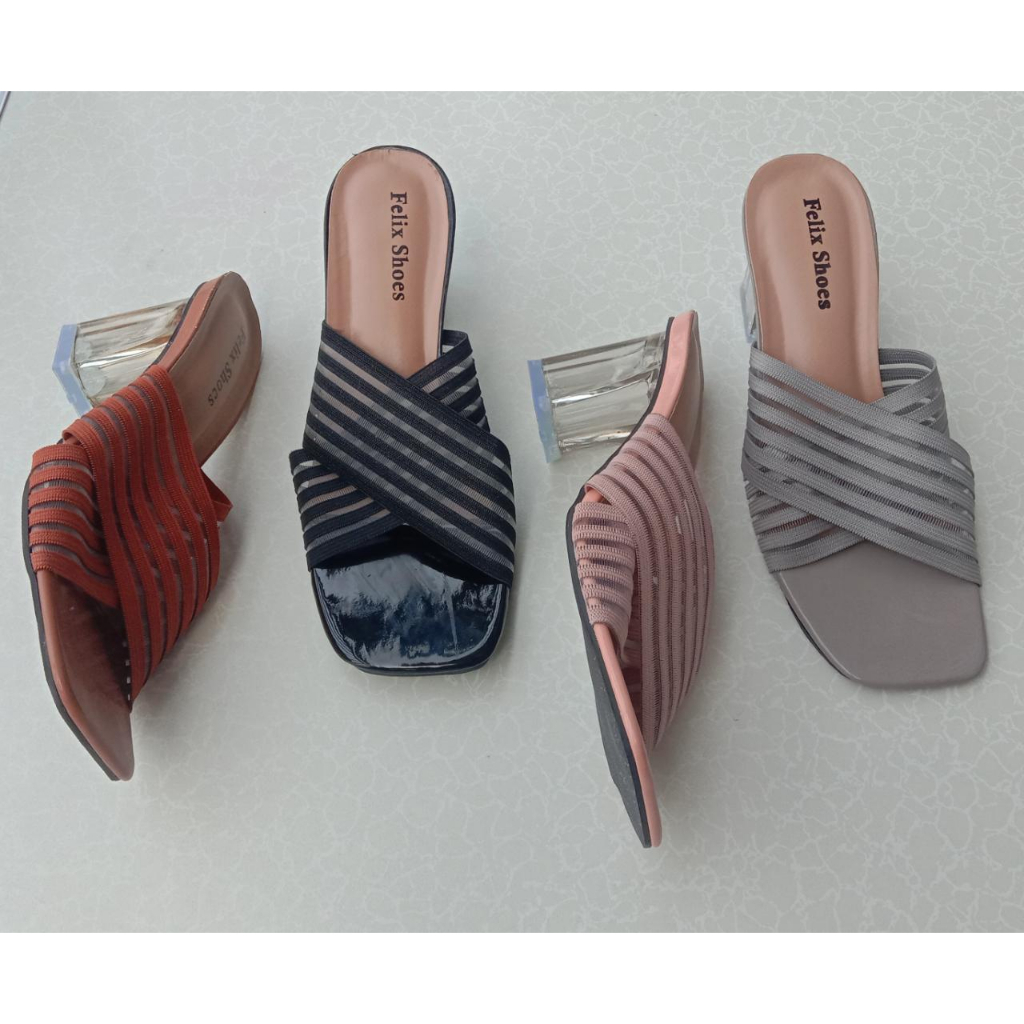 Sandal Heels Karet tinggi 7cm Casual Bisa dipakai berbagai acara SANDAL HEELS KOREA DR-06