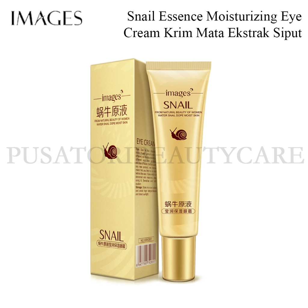 IMAGES Snail Essence Moisturizing Eye Cream Krim Mata Ekstrak Siput